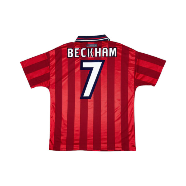 Camiseta de visitante de Inglaterra 1997-99 Beckham #7 - Image 2